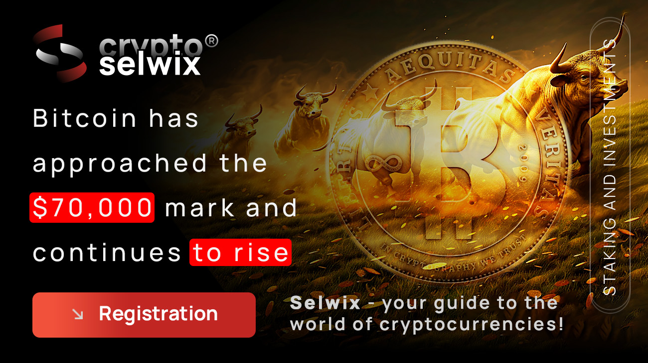 Bitcoin approaches $70,000 and continues its upward trend